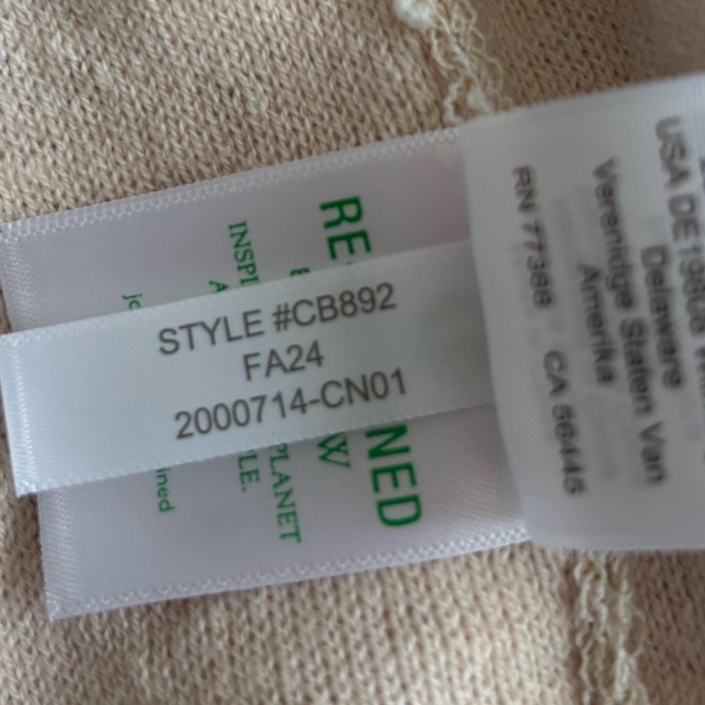 J. Crew Marled Fringe Trim Sweater Lady Jacket in Ivory Size XL. NWT - Picture 12 of 12
